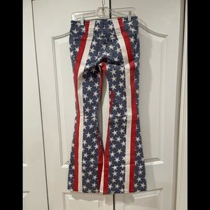 Free People Stars and Stripes Bell Bottom Pants- Size 27